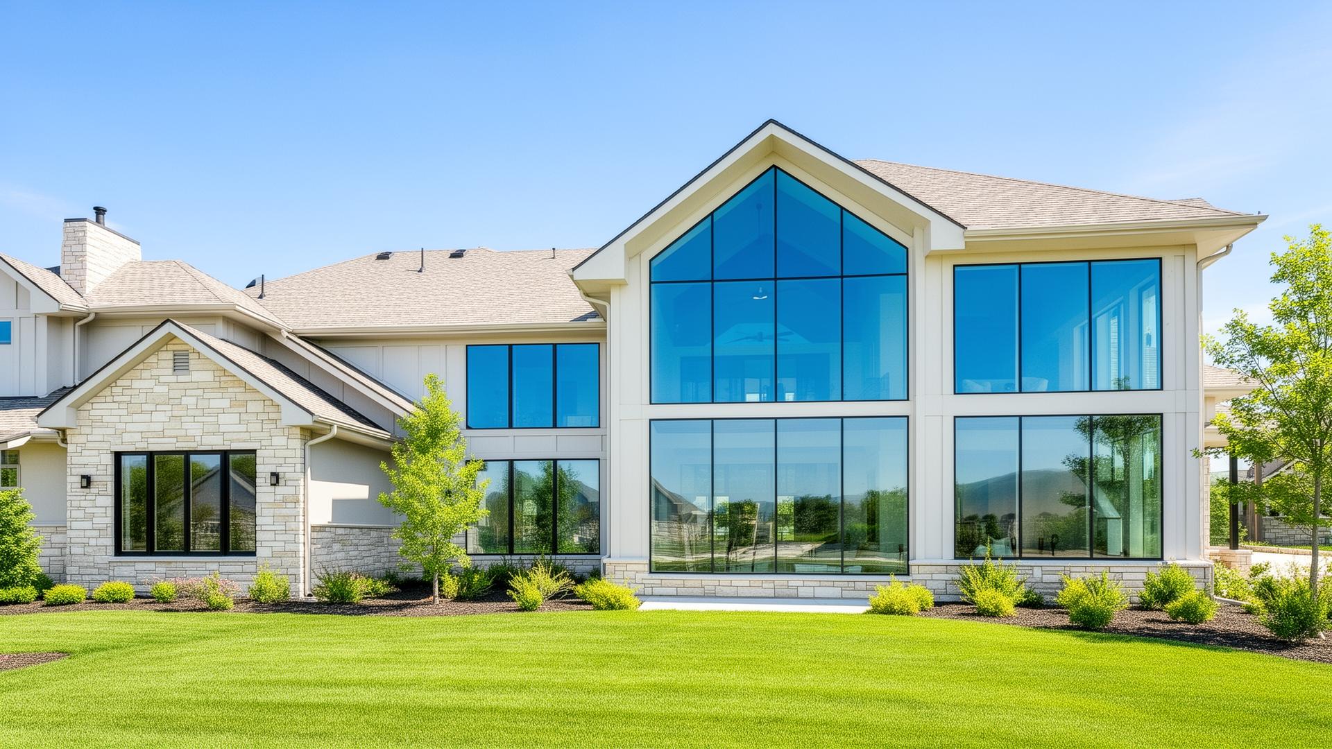 Modern Lincoln Nebraska home with sparkling clean windows